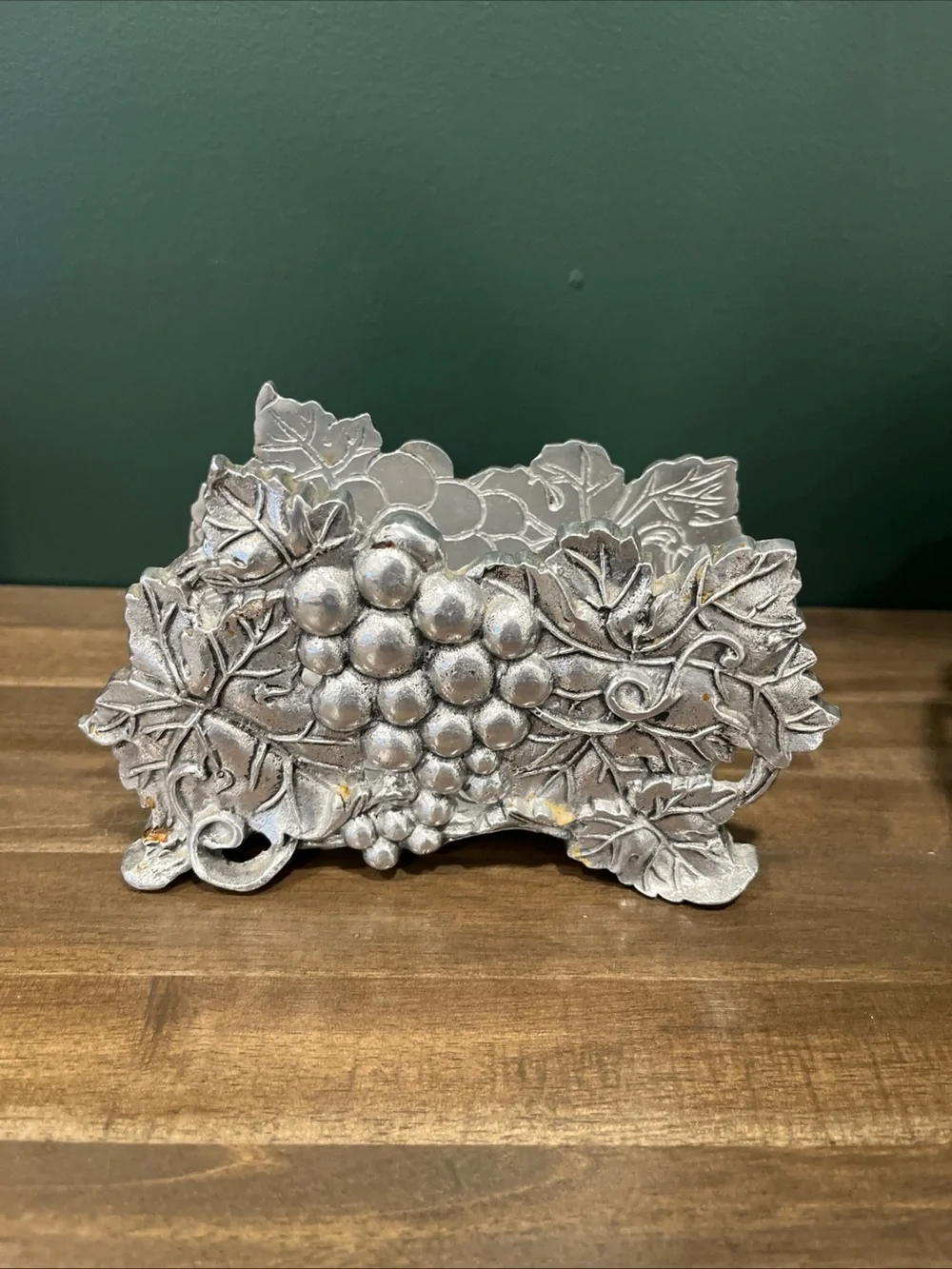 Arthur Court Silver Grape Vine Serving Bowl and Napkin Holder